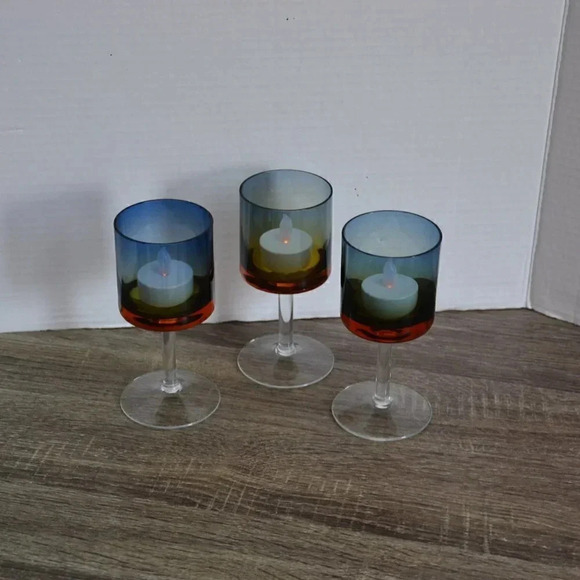 Vtg Sherry Glasses/Tealight Holders - Picture 2 of 9
